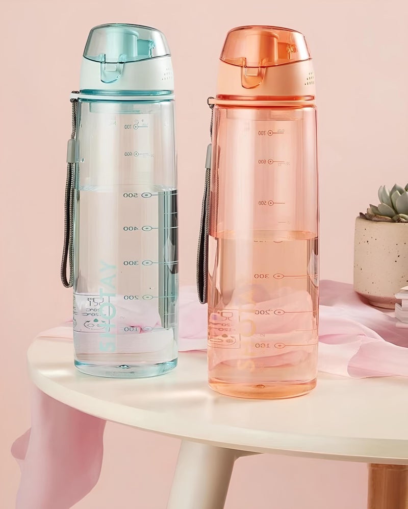 THE VENTI SHOTAY COOL Unbreakable Water Bottle with Sipper BPA Free Tritian, Leak-Proof Water Bottle Ideal for Office, Sports, School, Gym (Peach -820ML) - Image 2