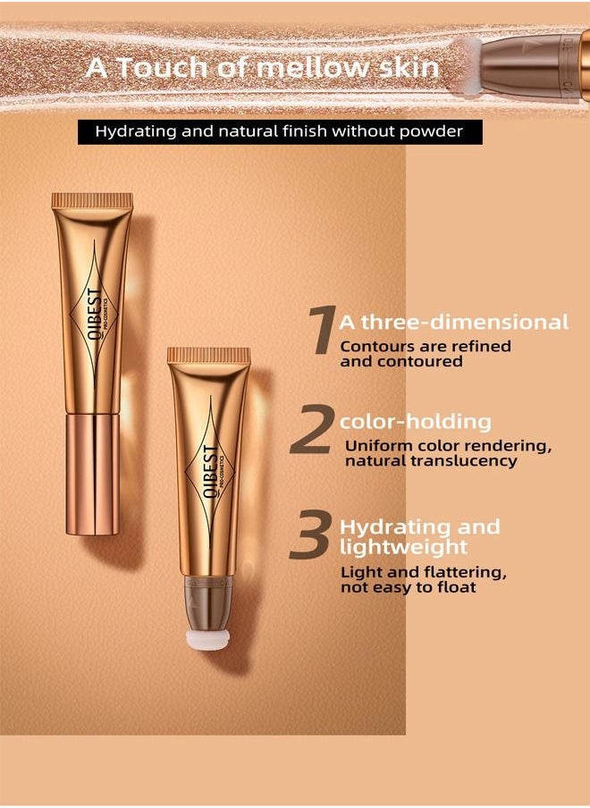 QiBest - Multi-Functional Highlighter Makeup Pen,Pearl Fine Flash,Natural Brightening Face Makeup No.04 - Image 1