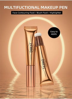 QiBest Multi-Functional Highlighter Makeup Pen,Pearl Fine Flash,Natural Brightening Face Makeup No.04  - Image 3