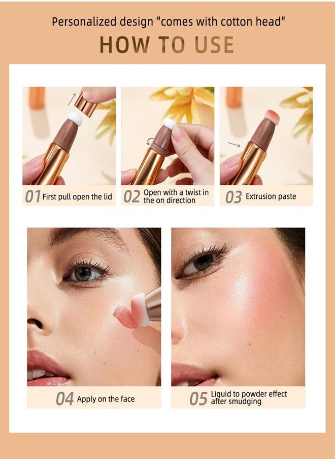 QiBest - Multi-Functional Highlighter Makeup Pen,Pearl Fine Flash,Natural Brightening Face Makeup No.04 - Image 1