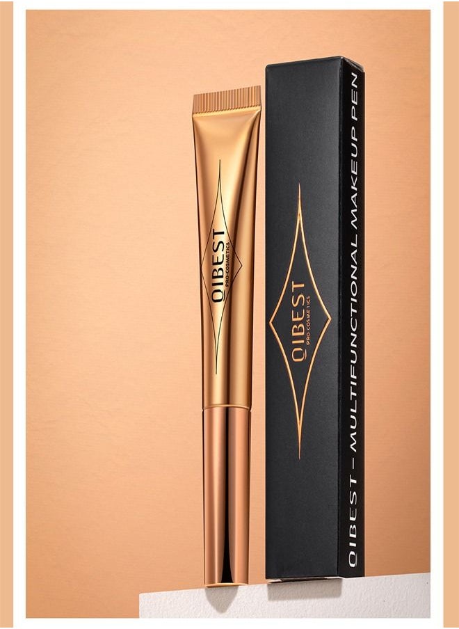 QiBest - Multi-Functional Highlighter Makeup Pen,Pearl Fine Flash,Natural Brightening Face Makeup No.04 - Image 1