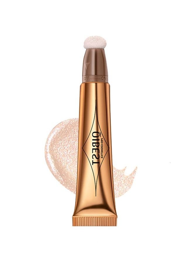 QiBest - Multi-Functional Highlighter Makeup Pen,Pearl Fine Flash,Natural Brightening Face Makeup No.04 - Image 1