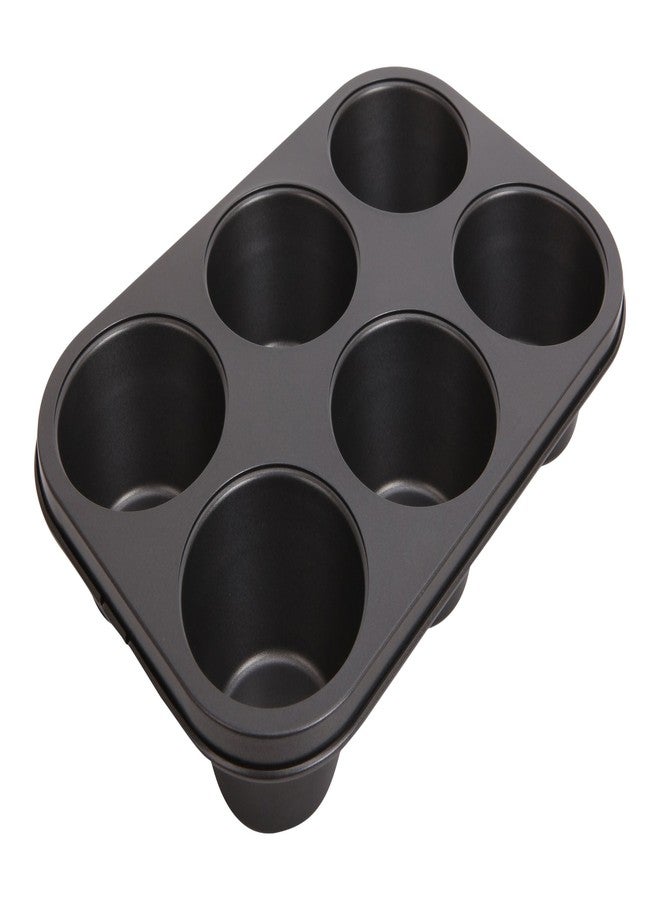 Wee's Beyond Non-Stick Muffin Pan 6 Cup - Easy Release Cupcake Pan 10.5 x 7.5 Inch Carbon Steel Muffin Tray for Baking - Durable Muffin Tins for Cupcakes, Muffins & Mini Cakes - Easy Clean Cupcake Tin - Image 4