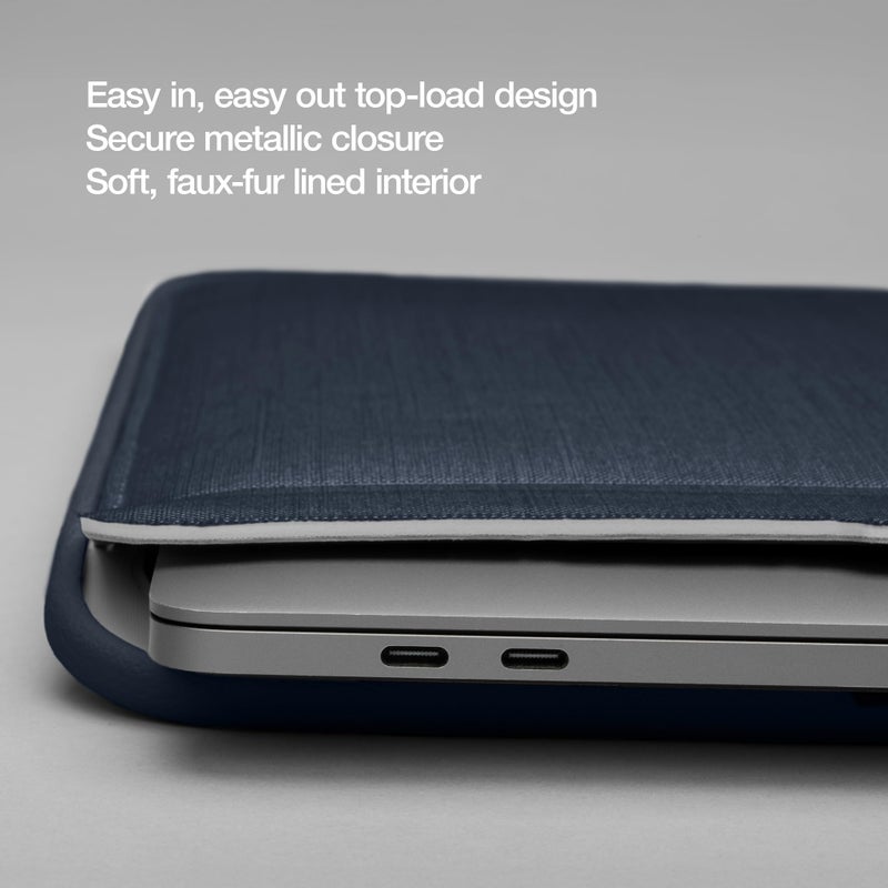 Incase ICON Sleeve with Woolenex - MacBook Air 13 inch Case - 2025, 2024, 2023, 2022, M4, M3, M2 - Fitted MacBook Case, Laptop Sleeve, Hard Cover, Durable, Lightweight - Heather Navy - Image 4