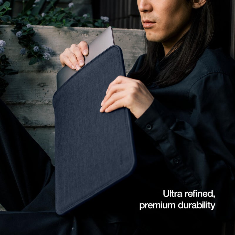 Incase ICON Sleeve with Woolenex - MacBook Air 13 inch Case - 2025, 2024, 2023, 2022, M4, M3, M2 - Fitted MacBook Case, Laptop Sleeve, Hard Cover, Durable, Lightweight - Heather Navy - Image 5