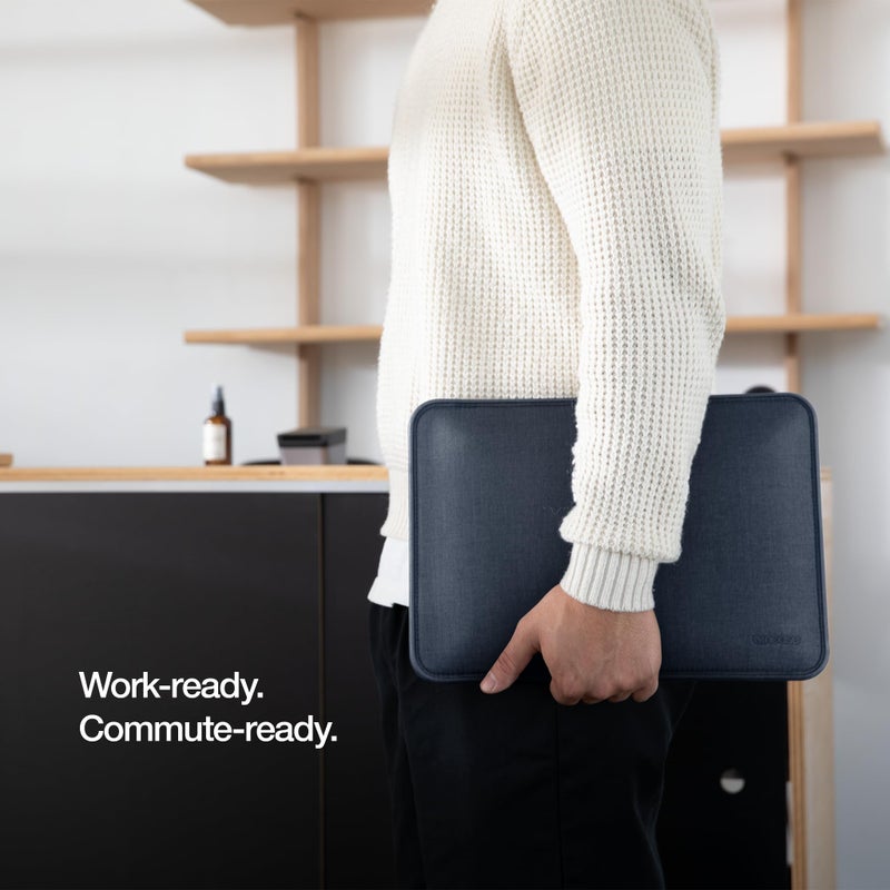 Incase ICON Sleeve with Woolenex - MacBook Air 13 inch Case - 2025, 2024, 2023, 2022, M4, M3, M2 - Fitted MacBook Case, Laptop Sleeve, Hard Cover, Durable, Lightweight - Heather Navy - Image 2