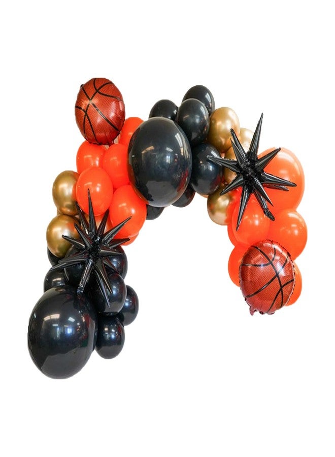 100% LIKED-My Rookie Year, First Year Down Basketball Birthday Party Decorations With Balloons, 40in 1 & 4ft Garland for 1st Birthday|Baby Shower|Sport Theme Party Decor - Image 4