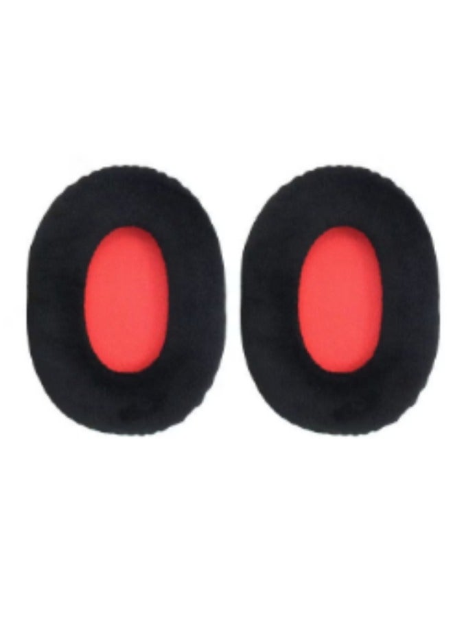 High-quality headphone cushion replacement breathable ear cushions compatible with Kingston HyperX Cloud II (Red Flannel)  - Image 1