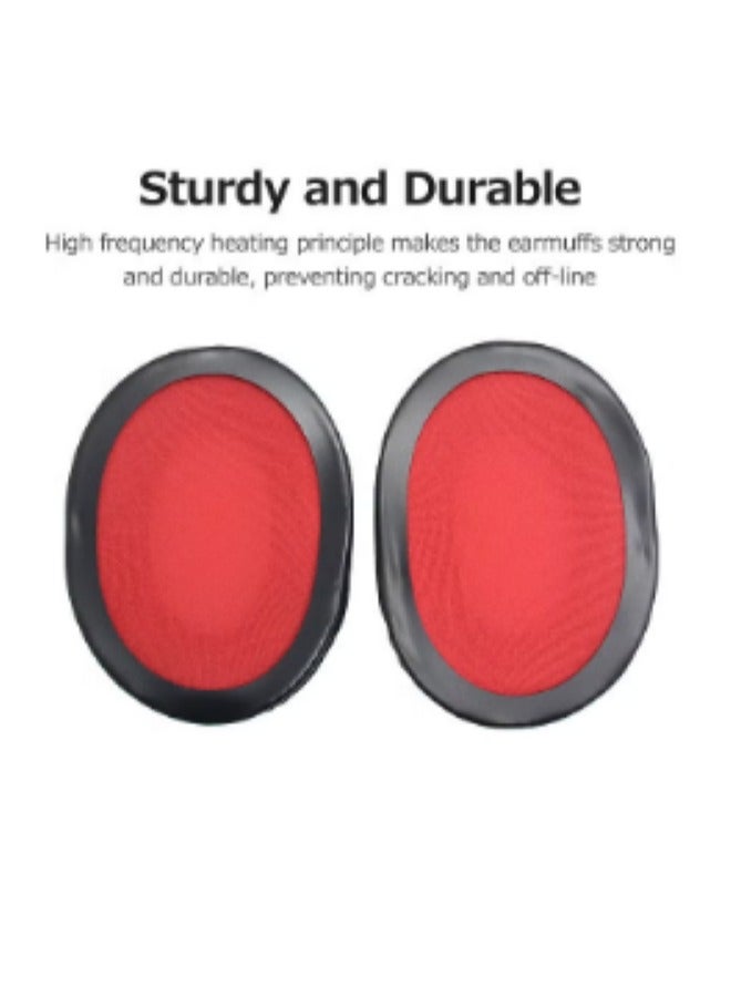High-quality headphone cushion replacement breathable ear cushions compatible with Kingston HyperX Cloud II (Red Flannel)  - Image 2