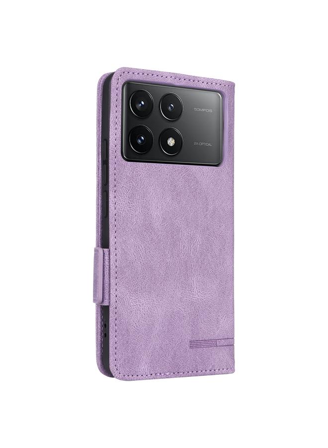 اس-توب جراب هاتف Redmi K70 / K70 Pro مصنوع من الجلد بمشبك مغناطيسي - Image 3