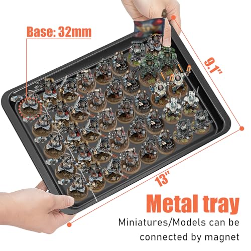 WELIDAY Miniature Storage Case for Collectibles, Miniature Display Cases with Magnetic Door and 6 Trays, Clear View Miniatures Transport Case (Black) - Image 3