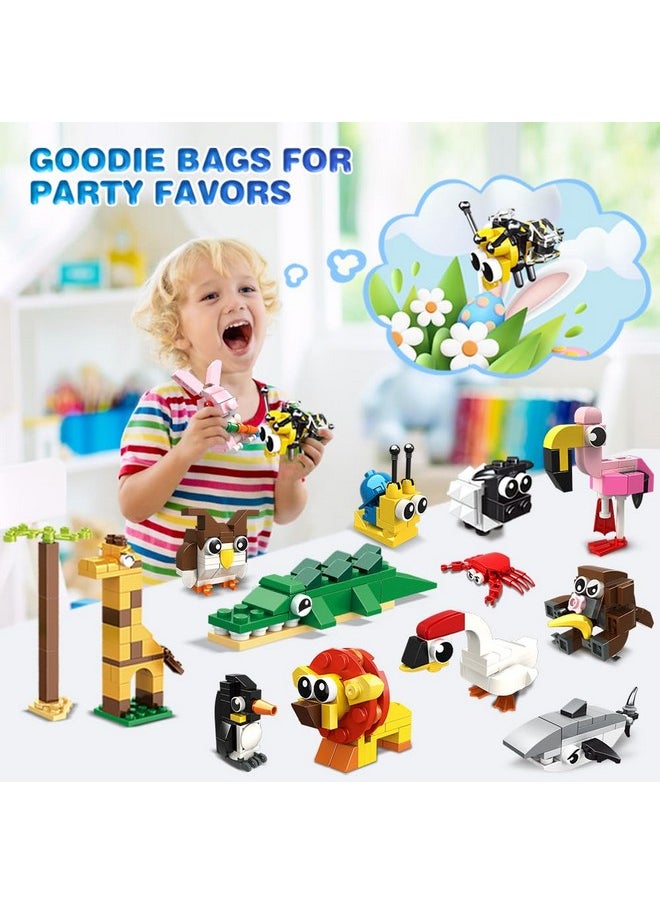 Hogokids HOGOKIDS Party Favors for Kids - 20 Pack Animals Building Blocks Toy for Easter Gifts Goodie Bags Stocking Stuffer Classroom Prizes Building Set, Valentines Day Birthday Gift for Boys Girls Ages 6-12  - Image 4