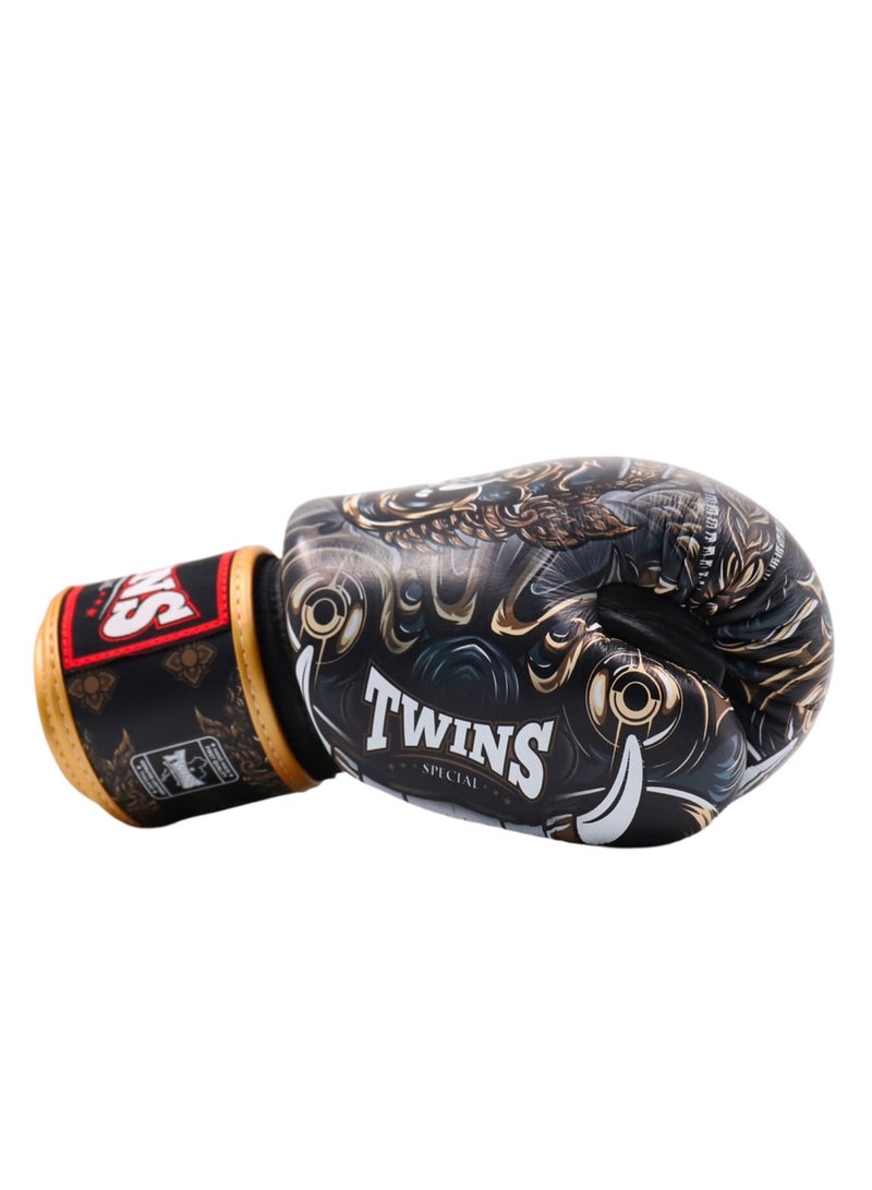 Twins Special قفازات ملاكمة فاخرة FBGVL3-63 سوداء - Image 3