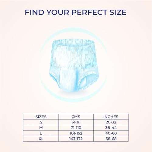 MediSORB Adult Diaper Pants | Large (L) |Waist 101-512 cm (40-60 inches) |High Absorbency -15 Hrs |Rash-Free |Leakproof |Breathable |Odourless |Elastic Waist |For Men & Women | 10 Units, Pack of 1 - Image 5