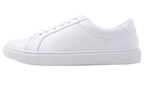 FEVERSOLE Women's Featured PU Leather Colorful Lace Up Sneaker White Size 8.5 M US - Image 3