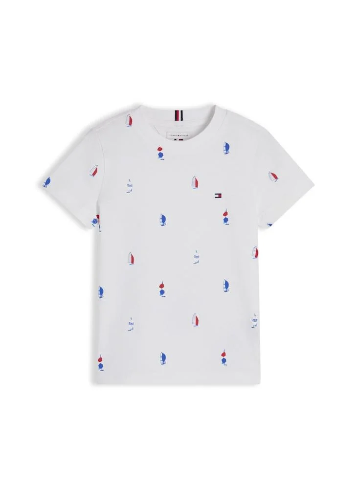 Tommy Hilfiger White Print Jersey Top for Men | Best Price UAE