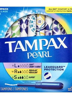 Tampax Pearl Tampons Triple Pack Light/Regular/Super Unscented 34 Tampons 