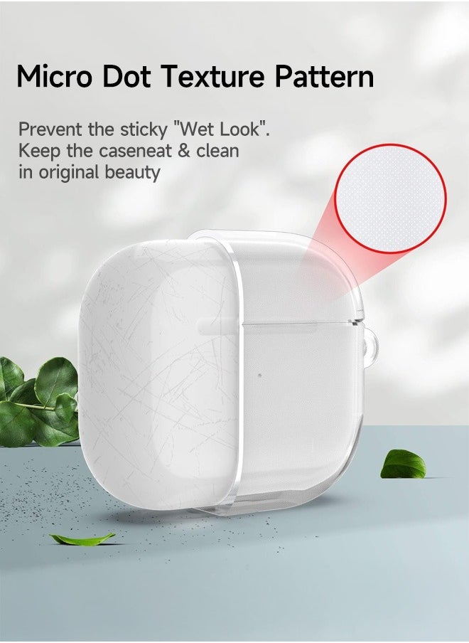 Tersely - Crystal Clear Case Compatible with AirPods 4 Case Cover(2024) - Premium Silicone TPU with Keychain Hook, Supports Wireless Charging, Shockproof Protection - Image 1