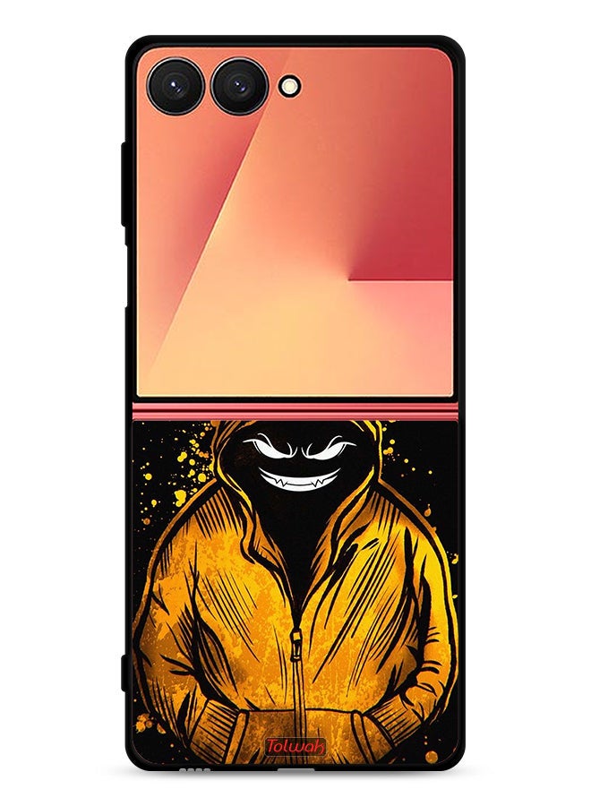 Tolwak Samsung Galaxy Z Flip7 Protective Case Cover Marshmallow Boy Art - Image 1