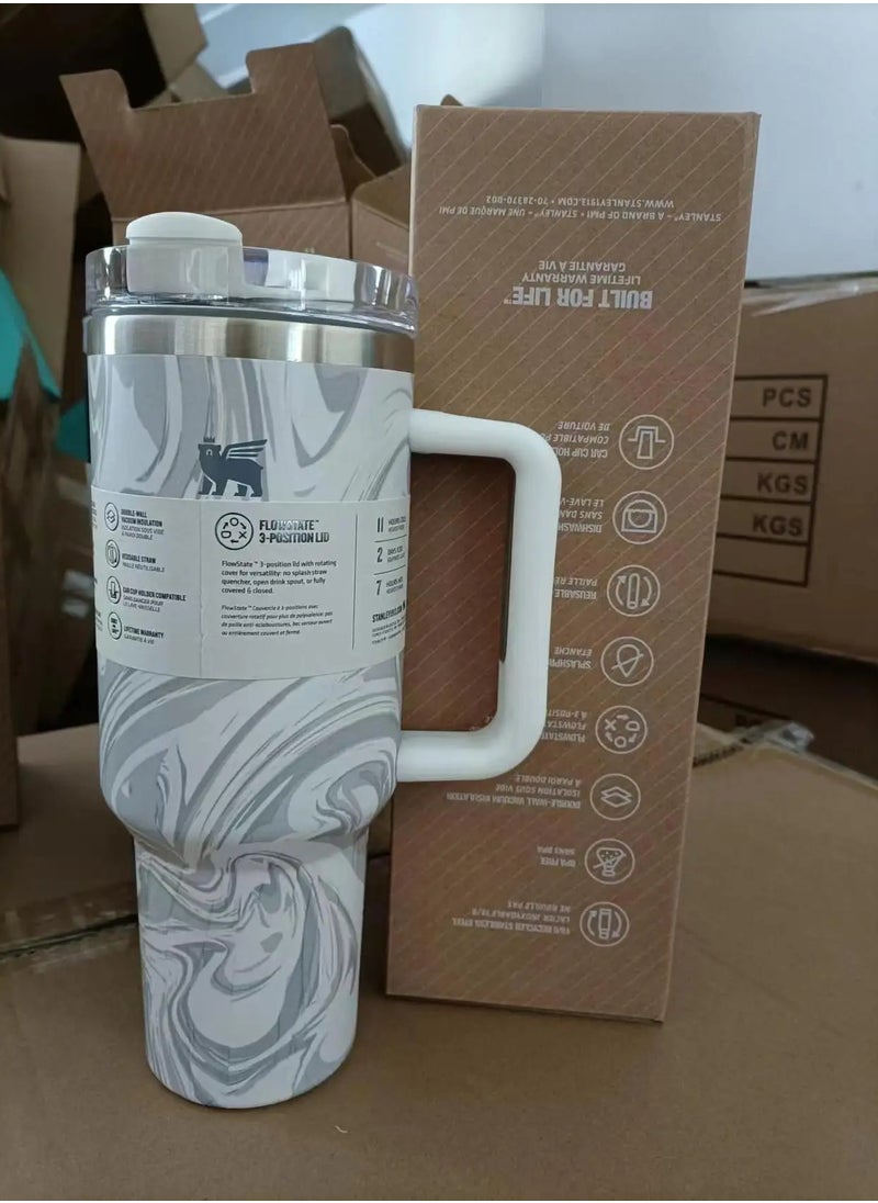 Stanley - 30oz Tumbler with Handle Insulated Stainless Steel Travel Coffee Mug with Straw & Medium Water Bottle Cup for Hot & Cold Beverages - Image 1