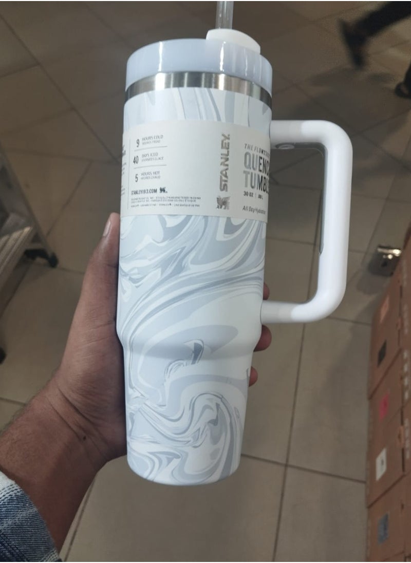 Stanley - 30oz Tumbler with Handle Insulated Stainless Steel Travel Coffee Mug with Straw & Medium Water Bottle Cup for Hot & Cold Beverages - Image 1