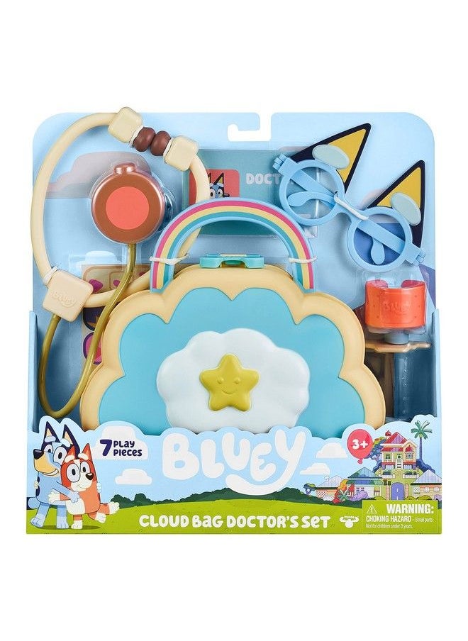 BLUEY - Cloud Bag Doctor Check Up Set Toy Playset With 7 Play Pieces - Image 1