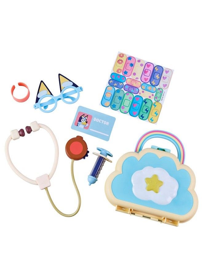 BLUEY - Cloud Bag Doctor Check Up Set Toy Playset With 7 Play Pieces - Image 1