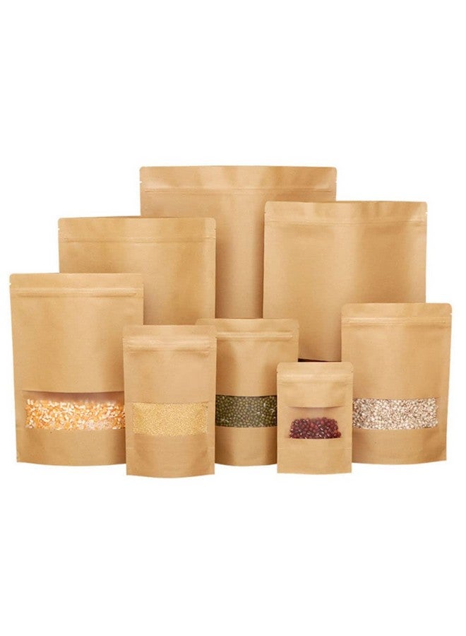 TRUE SHOP THE ULTIMATE SOLUTION FOR FOOD STORAGE - KRAFT POUCH STAND-UP BAGS WITH SELF-SEALING TECHNOLOGY MATT BROWN (50, 100 gm) - Image 1