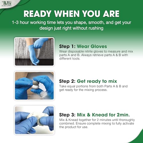 Aves-Apoxie Sculpt - 2 Part Modeling Compound (A & B) - 4 Pound, White/Stone White - Image 3