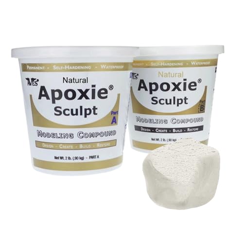 Aves-Apoxie Sculpt - 2 Part Modeling Compound (A & B) - 4 Pound, White/Stone White - Image 1