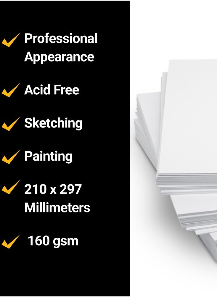 firstnock - Sketch Paper Cards A4 180GSM 50 Sheets, Thick Drawing paper Card, Coloring Paper, Acid Free Paper - Image 1