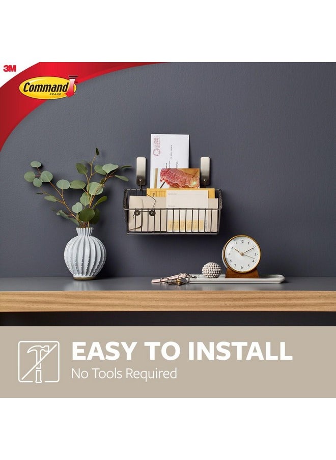 Command Command Medium Matte Black Wall Hooks, 2 Hooks and 4 Command Strips, Damage Free Hanging Wall Hooks with Adhesive Strips, Coat Hooks for Hanging Christmas Decorations, Holds up to 3 lb  - Image 4