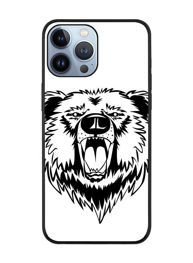 Stylizedd Rugged Black edge case for Apple iPhone 13 Pro Max Slim fit Soft Case Flexible Rubber Edges Anti Drop TPU Gel Thin Cover - Grizzly Bear - Image 1