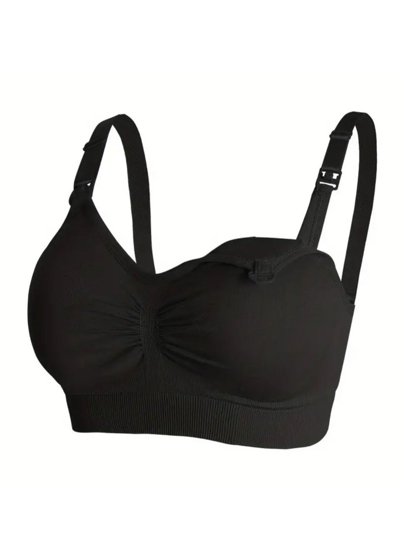 Generic 4 Pieces Comfortable Full Cup Nursing Bra Postpartum Breastfeeding Support  - Image 5
