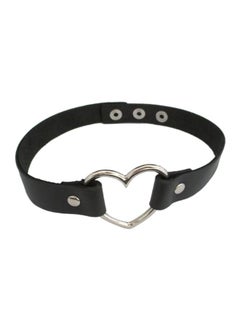 Leather Heart Choker