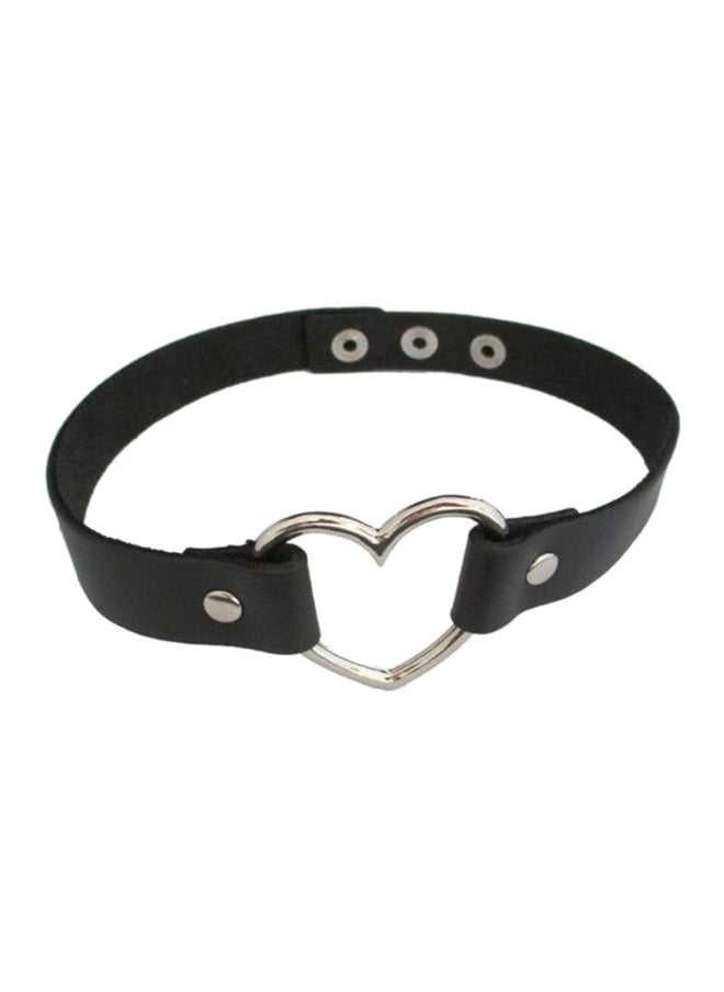 NIBEMINENT - Leather Heart Choker - Image 1