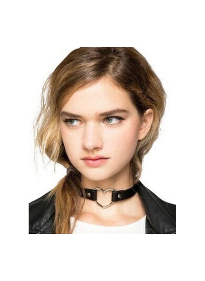 NIBEMINENT - Leather Heart Choker - Image 1