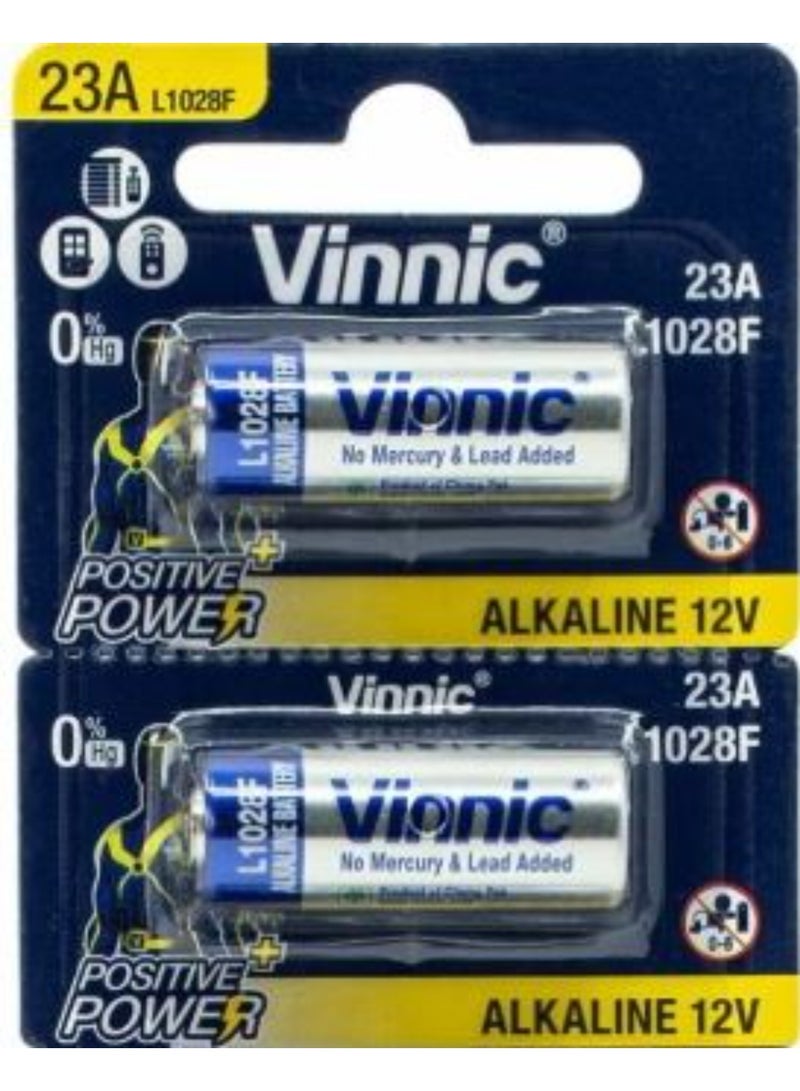 بطاريتان قلويتان Vinnic 23A (طراز L1028F) بجهد 12 فولت