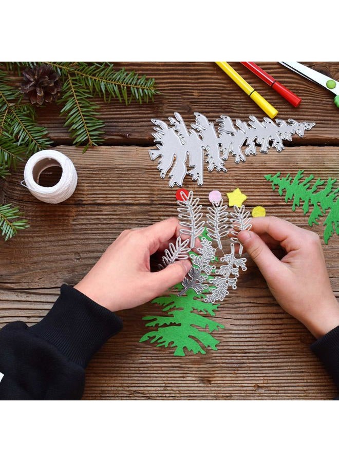 Patelai 17 Pieces Christmas Tree Cutting Dies Plant Die Cuts for Card Making Thanksgiving Christmas Scrapbooking Stencils Craft Dies DIY Embossing Photo DecorativeLeaf Dies CutsTemplate for Paper Craft - Image 5