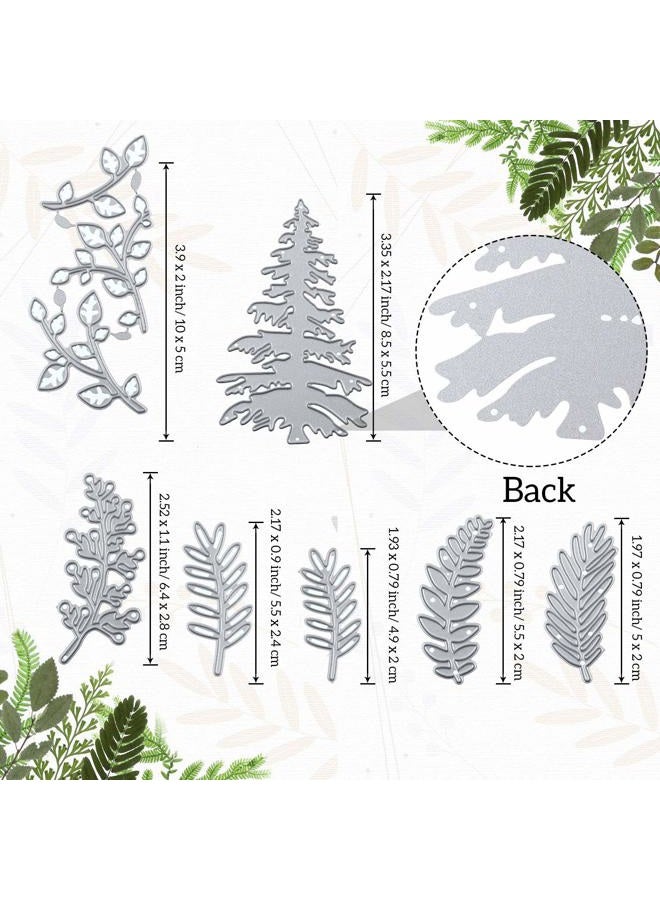 Patelai 17 Pieces Christmas Tree Cutting Dies Plant Die Cuts for Card Making Thanksgiving Christmas Scrapbooking Stencils Craft Dies DIY Embossing Photo DecorativeLeaf Dies CutsTemplate for Paper Craft - Image 2