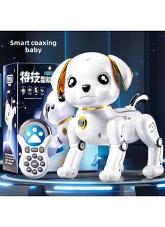 Generic Children's Remote Control Pet Robot Dog Stunt Electric Induction Music Dancing Smart Robot Dog Birthday Gift Toy-Colour: Yellow Smart Dog-dual Lithium Battery  - Image 2