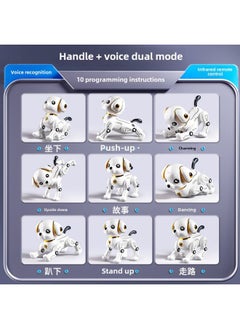 Generic Children's Remote Control Pet Robot Dog Stunt Electric Induction Music Dancing Smart Robot Dog Birthday Gift Toy-Colour: Yellow Smart Dog-dual Lithium Battery  - Image 5