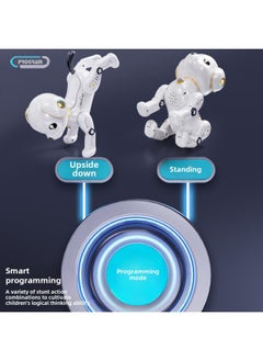 Generic Children's Remote Control Pet Robot Dog Stunt Electric Induction Music Dancing Smart Robot Dog Birthday Gift Toy-Colour: Yellow Smart Dog-dual Lithium Battery  - Image 4