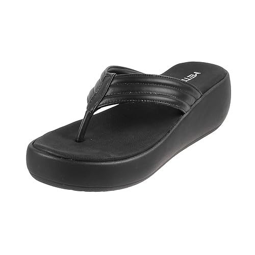 Metro Women Black Wedge Heel Fashion Slip-on Sandal UK/6 EU/39 (34-177) - Image 1