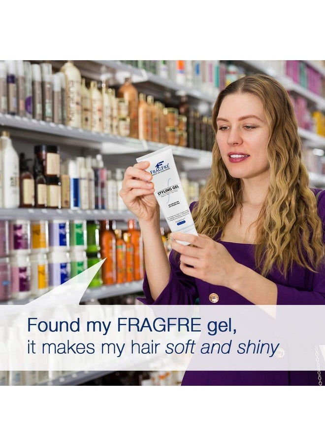 FRAGFRE Styling Gel Fragrance Free 8 Oz Medium Hold Hair Styling Gel For Sensitive Skin Hypoallergenic Parabens Free Gluten Free Vegan Cruelty Free For Men Women And Children  - Image 4