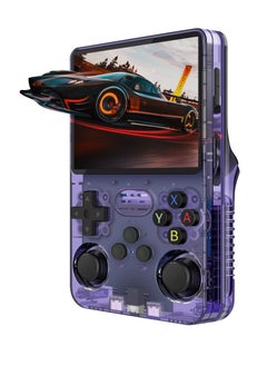 Retro Handheld Game Console R36S, Open-Source with 3.5" IPS Screen, Linux System, Portable Gaming & Entertainment Device, Includes 64GB TF Card (Purple, 64GB)