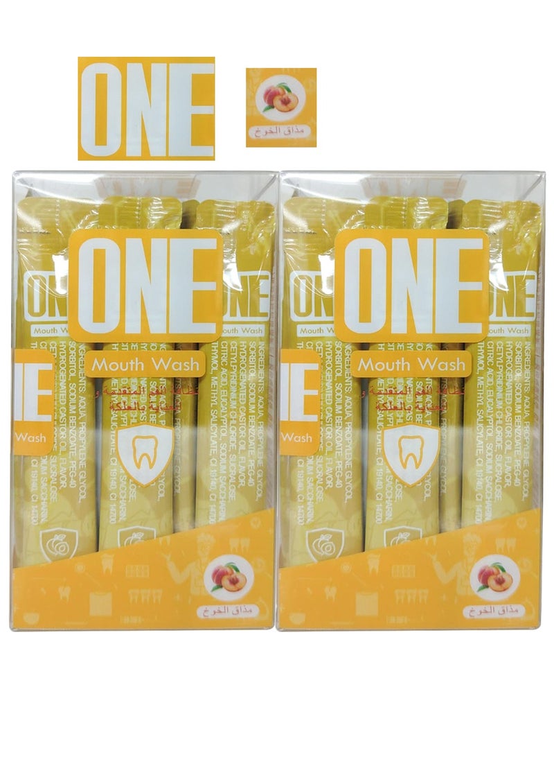 One 2-Piece One Mouthwash Strips Peach Flavor 20 * 12 ml - Image 1