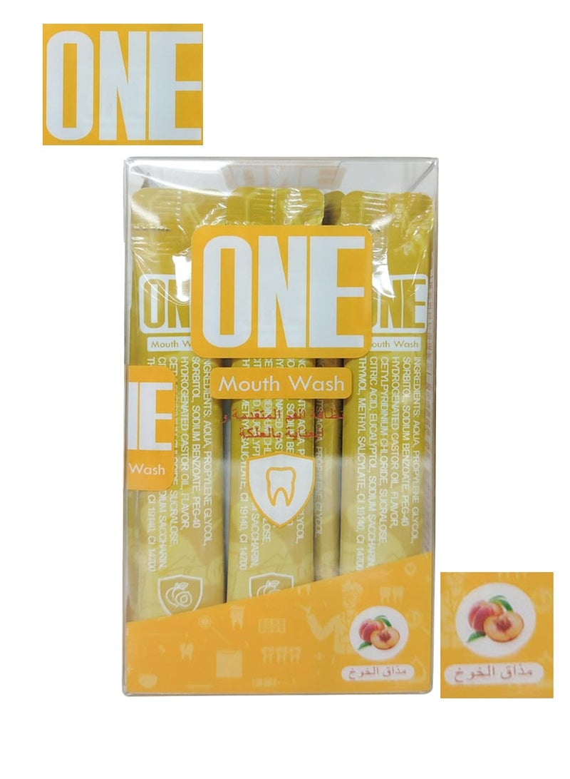 One 2-Piece One Mouthwash Strips Peach Flavor 20 * 12 ml - Image 2