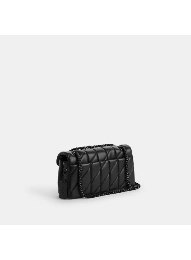 coachoutlet Quilted Leather Shoulder Bag with Signature black C Turnlock & Chain Strap - Luxurious Designer Handbag for Women, Perfect for Everyday - Tabby 20 - Image 2