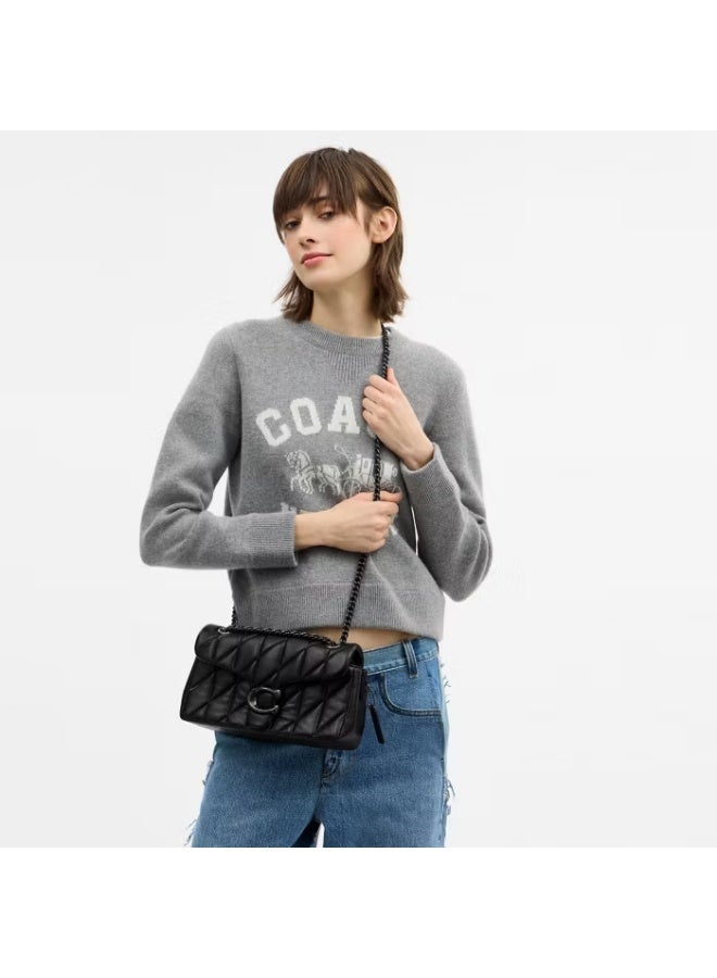 coachoutlet Quilted Leather Shoulder Bag with Signature black C Turnlock & Chain Strap - Luxurious Designer Handbag for Women, Perfect for Everyday - Tabby 20 - Image 5